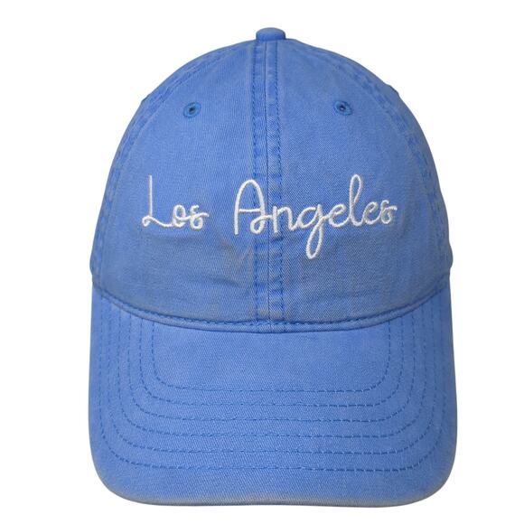 Los Angeles Slideback Baseball Cap Blue OS Adjustable Embroidered Mighty Fine - Picture 1 of 9